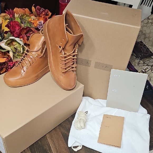 FEIT Shoes - FEIT NWOT Handmade  Tan Leather High-Top Shoes